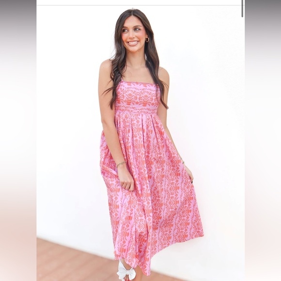 Red Dress Boutique Dresses & Skirts - Red Dress Boutique Pink and Orange Maxi Dress